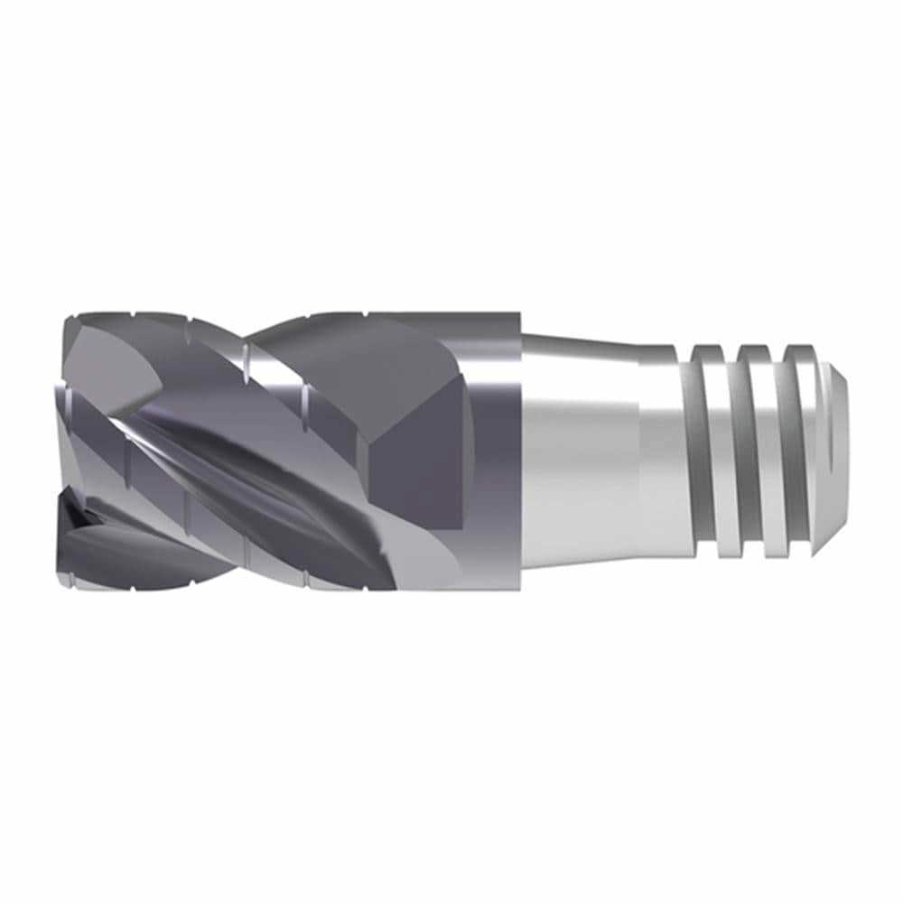 Corner Radius & Corner Chamfer End Mill Heads; Mill Diameter (mm): 10.00 ; Chamfer Width (mm): 0.200 ; Chamfer Angle: 45.000 ; Length of Cut (mm): 12.5000 ; Number Of Flutes: 4 ; Overall Length (mm): 31.9000