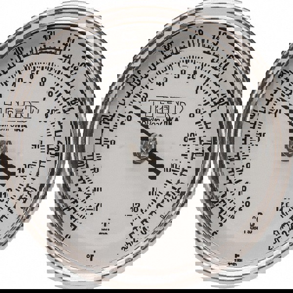 Bimetal Dial Thermometer: 0 to 250 &deg; F, 6