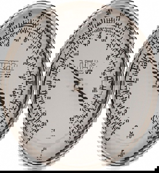 Bimetal Dial Thermometer: 0 to 250 &deg; F, 2-1/2