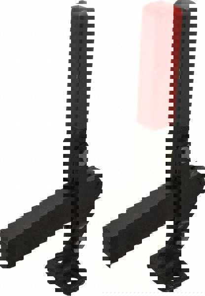 Manual Hold-Down Toggle Clamp: Vertical, 1,000 lb Capacity, Solid Bar, Flanged Base