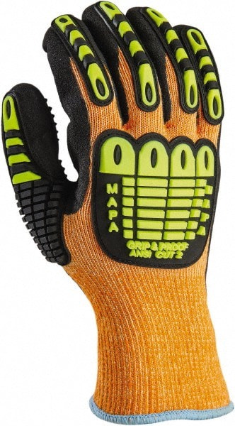 Cut-Resistant Gloves: Size Small, ANSI Cut A1, ANSI Puncture 1, Uncoated, Series Jersette 300