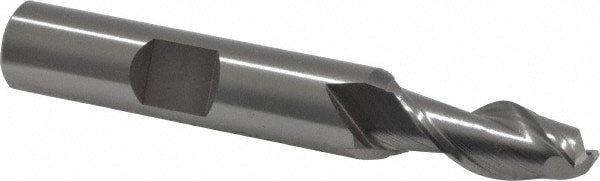 Square End Mill: 5/16'' Dia, 3/4'' LOC, 3/8'' Shank Dia, 2-1/2'' OAL, 2 Flutes, Cobalt