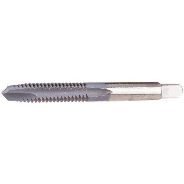 Spiral Point Tap: #5-40, UNC, 2 Flutes, Plug, High Speed Steel, Chrome Finish