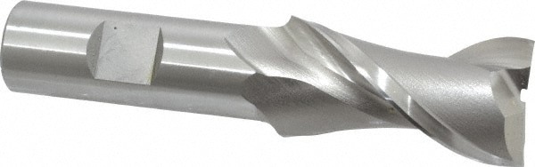 Square End Mill: 1'' Dia, 1-7/8'' LOC, 3/4'' Shank Dia, 4-1/8'' OAL, 2 Flutes, Cobalt