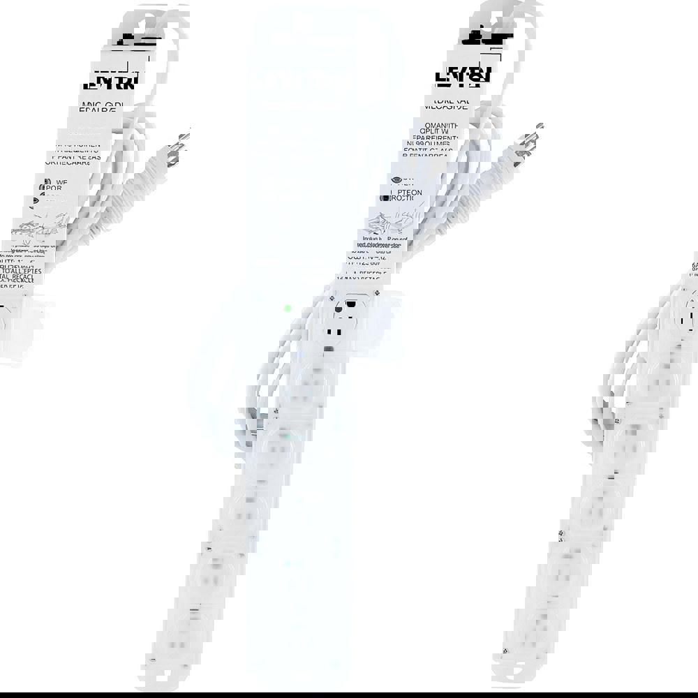 6 Outlets, 125 VAC15 Amps, 7' Cord, Surge Power Outlet Strip