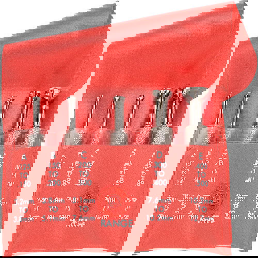 1/8 to 1/2 Inch Measurement, Small Hole Gage Set
