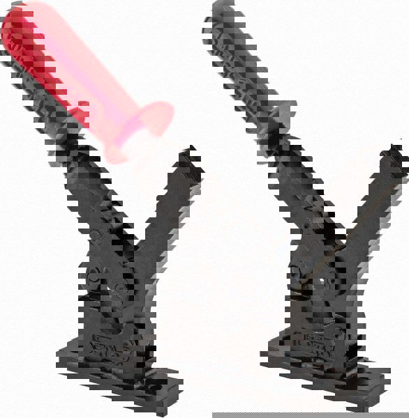 Manual Hold-Down Toggle Clamp: Horizontal, 1,299.4 lb Capacity, Solid Bar, Flanged Base