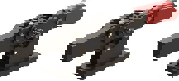 Manual Hold-Down Toggle Clamp: Horizontal, 1,299.4 lb Capacity, Solid Bar, Flanged Base