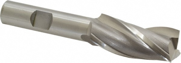 Square End Mill: 3/4'' Dia, 1-5/8'' LOC, 1/2'' Shank Dia, 3-5/8'' OAL, 3 Flutes, Cobalt