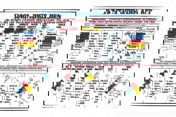 24 Inch Wide x 18 Inch High, Laminated Paper, Hazardous Material Labels Poster