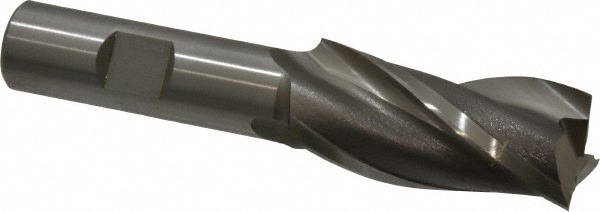 Square End Mill: 7/8'' Dia, 1-7/8'' LOC, 5/8'' Shank Dia, 4'' OAL, 3 Flutes, Cobalt