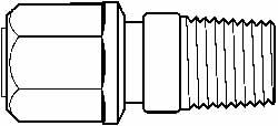 Compression Tube Connector: 1/8