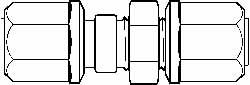 Compression Tube Bulkhead Union: 1/8