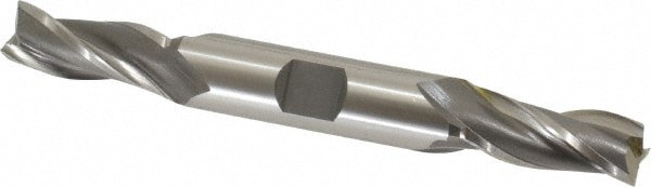 Square End Mill: 7/16'' Dia, 1'' LOC, 1/2'' Shank Dia, 4-1/8'' OAL, 3 Flutes, Cobalt