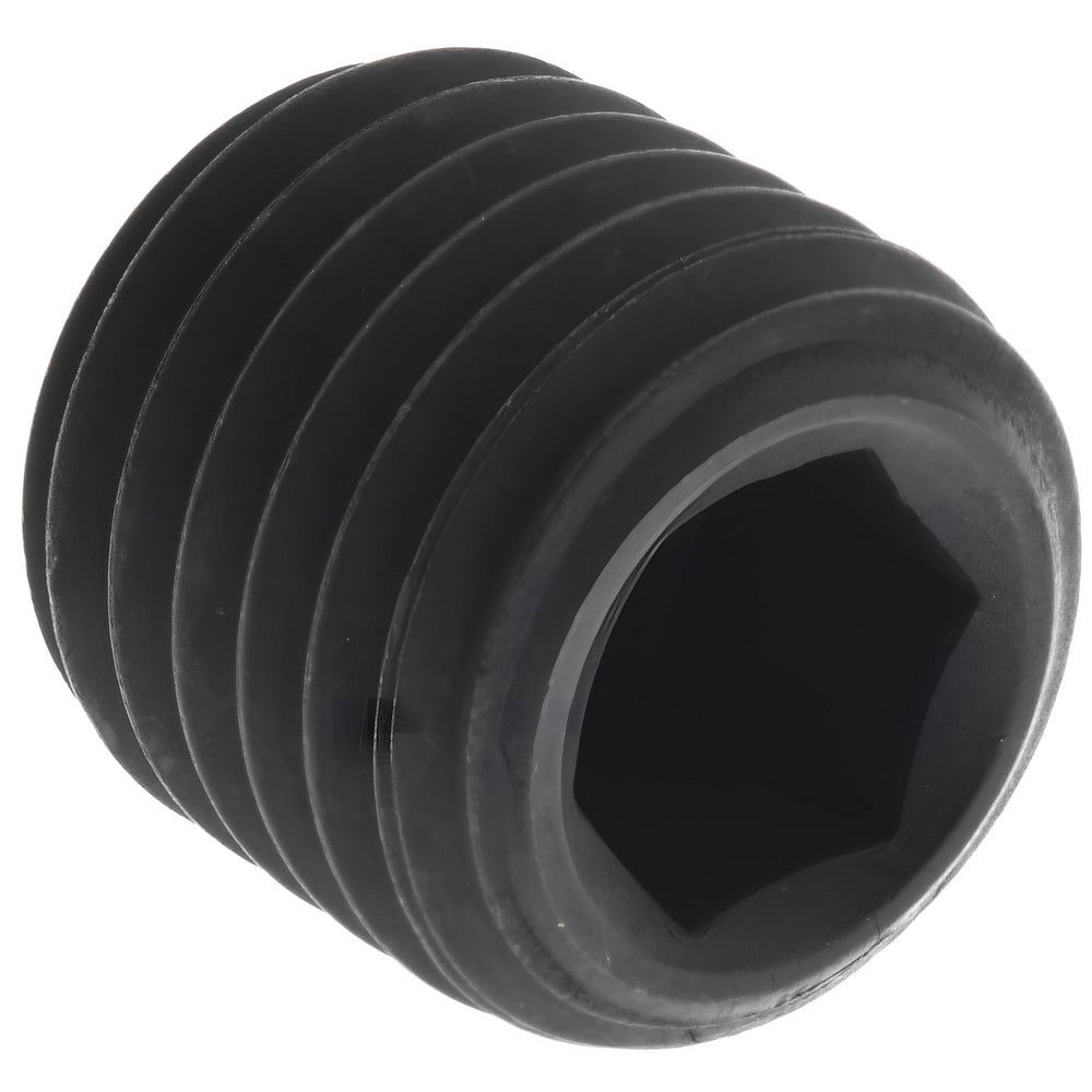 Set Screw: M16x2, 16.00 mm Overall Length, Cup Point, Alloy Steel, Grade 14.9 (45H)