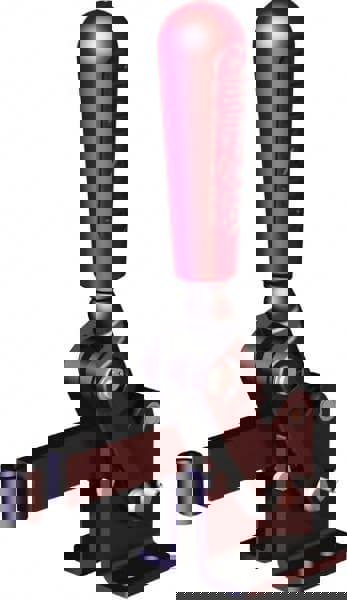 Manual Hold-Down Toggle Clamp: Vertical, 1,573.66 lb Capacity, Solid Bar, Flanged Base