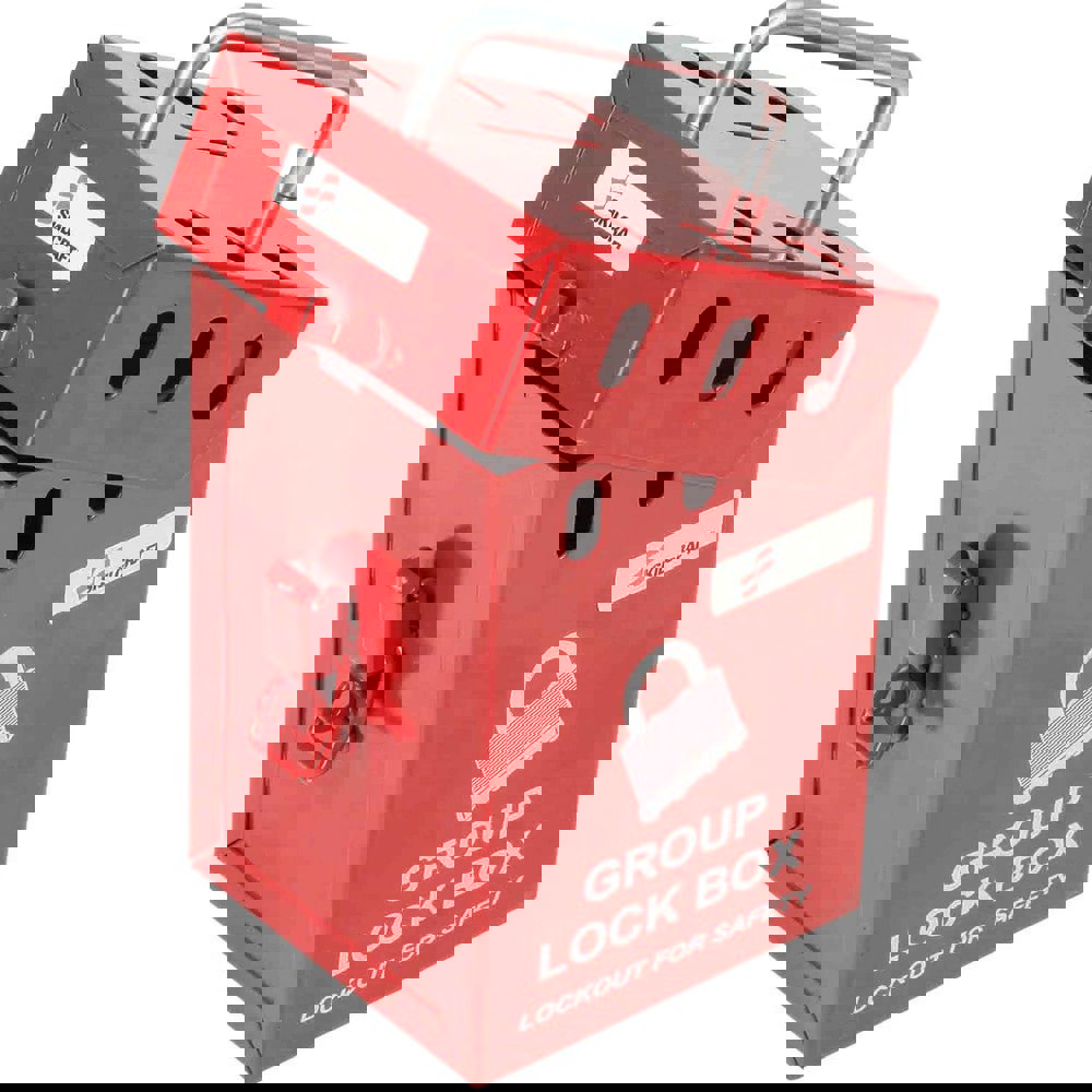 Group Lock Box, Lockout For Safety: 7 Padlocks Max