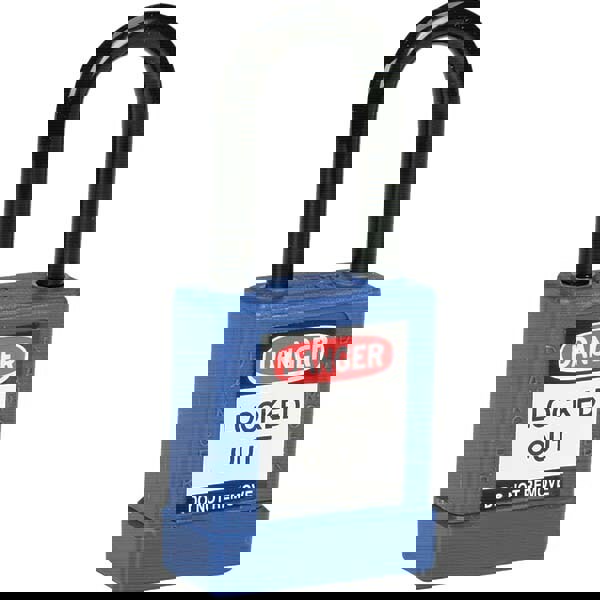 Lockout Padlock: Keyed Different, Aluminum, Steel Shackle, Blue