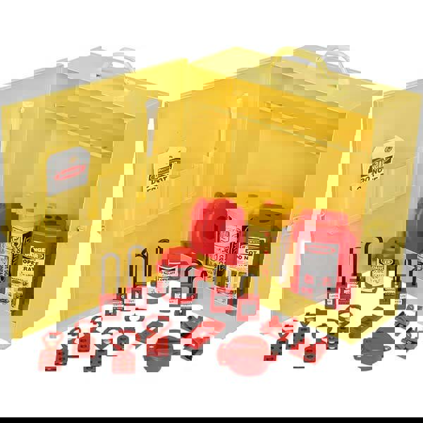 Equipped Lockout Tagout Station: Keyed Different, 36 Pc