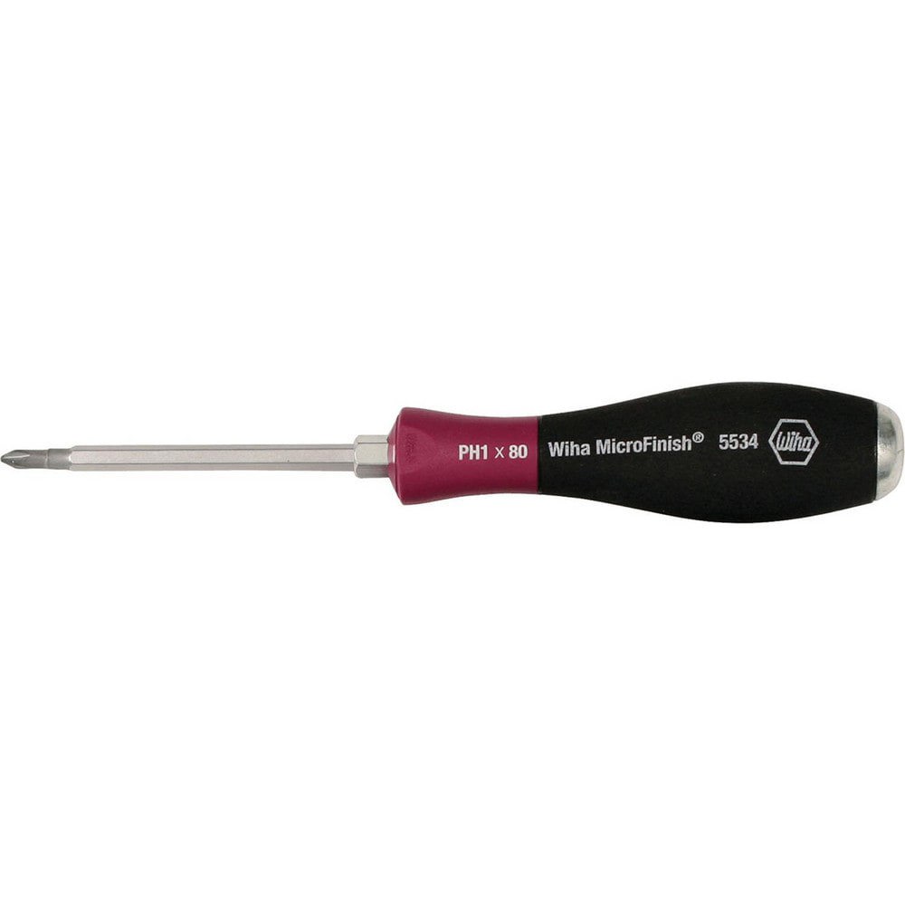 Phillips Screwdrivers; Overall Length (Inch): 6-1/2 ; Handle Type: Non-Slip Grip ; Phillips Point Size: #1 ; Blade Length (Decimal Inch): 3.1500