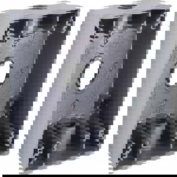 Electrical Outlet Box: Aluminum, Square, 4-1/2