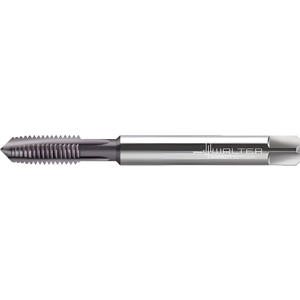 Spiral Point Tap: 3/8-24 UNF, 3 Flutes, Plug Chamfer, 3B Class of Fit, High-Speed Steel-E-PM, AlCrN Coated