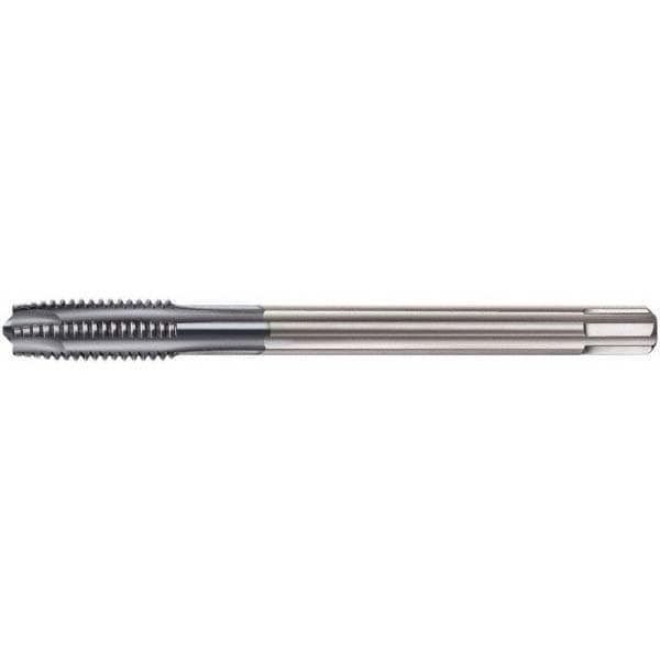 Spiral Point Tap: M12 x 1.5, Metric Fine, 5 Flutes, Plug, 6HX, Solid Carbide, TiCN Finish