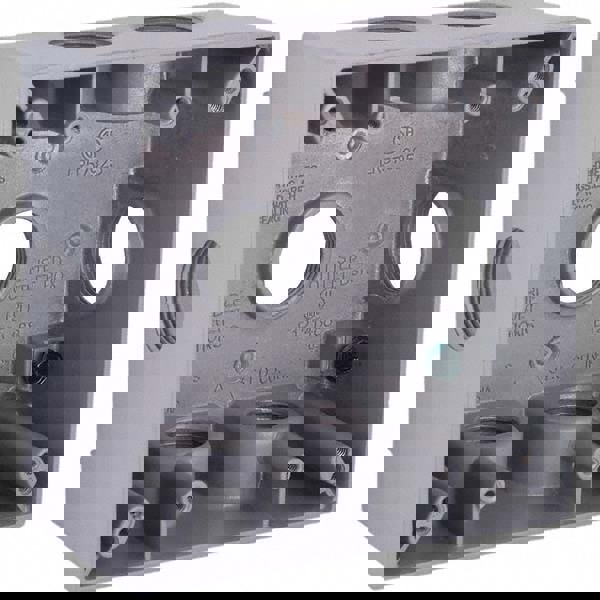 Electrical Outlet Box: Aluminum, Square, 4-1/2