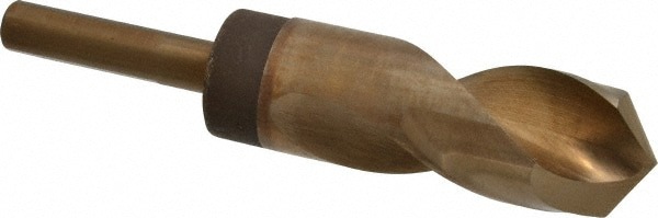 Reduced Shank Drill Bit: 1-1/4'' Dia, 1/2'' Shank Dia, 118 , Cobalt