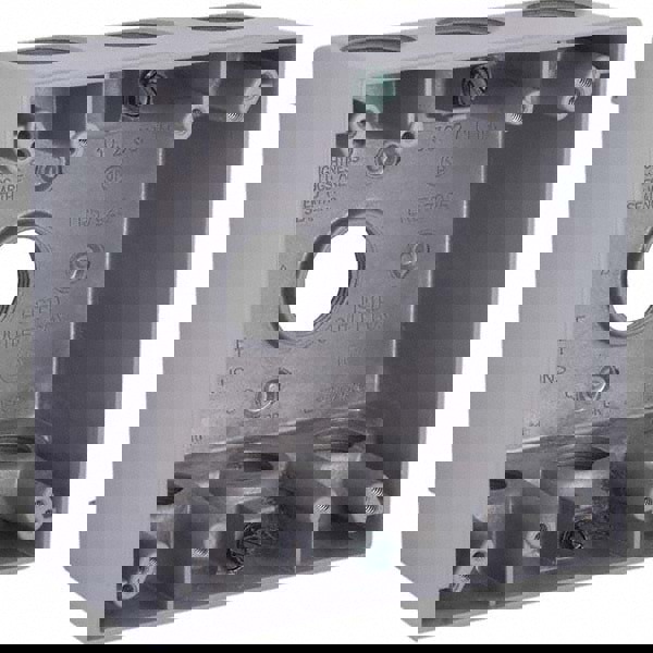 Electrical Outlet Box: Aluminum, Square, 4-1/2