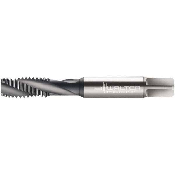 Spiral Flute Tap: #2-56 UNC, 3 Flutes, Modified Bottoming, 3B Class of Fit, Cobalt, TICN Coated