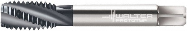 Spiral Flute Tap: 5/8-18 UNF, 4 Flutes, Modified Bottoming, 3B Class of Fit, Cobalt, TICN Coated