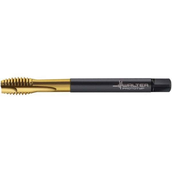 Spiral Point Tap: 5/8-18, UNF, 4 Flutes, Plug, 2B, Cobalt, TiN Finish