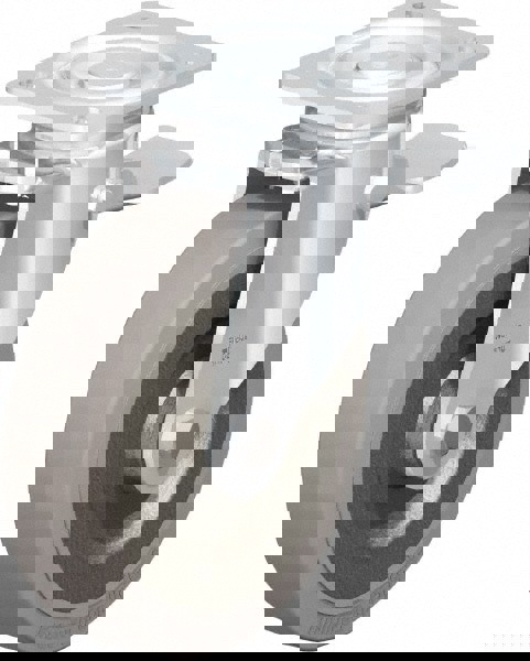 Swivel Top Plate Caster: Solid Rubber, 8