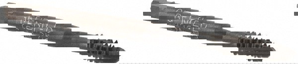 Spiral Point Tap: #6-32 UNC, 2 Flutes, Plug Chamfer, 2B/3B Class of Fit, High-Speed Steel-E, Black Oxide Coated