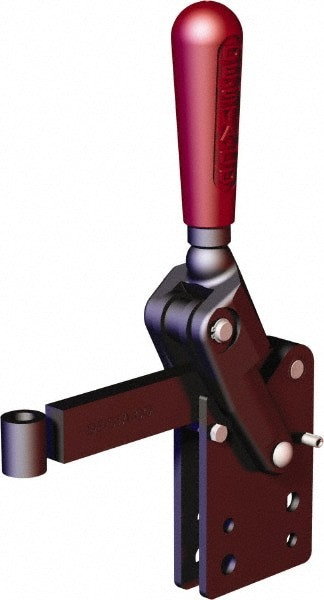 Manual Hold-Down Toggle Clamp: Vertical, 2,248.09 lb Capacity, Solid Bar, Straight Base