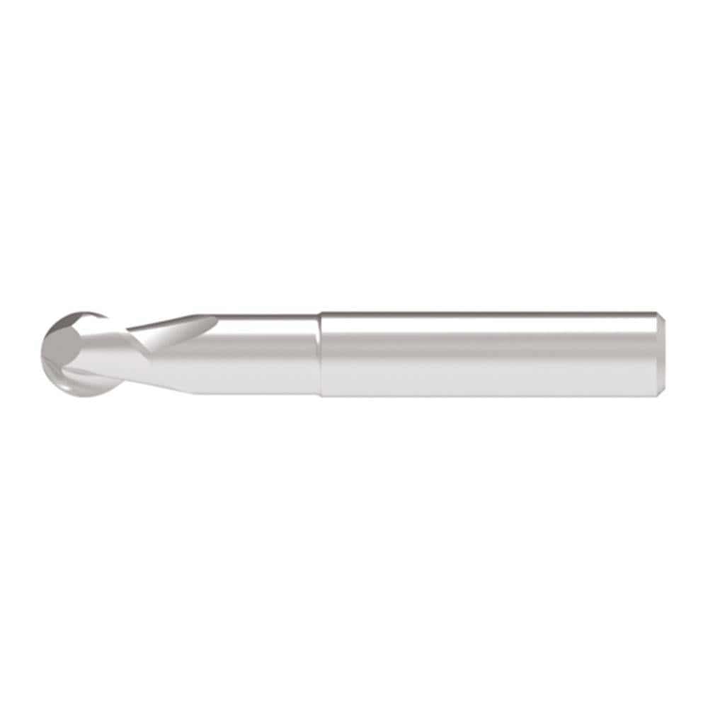 Ball End Mills; Mill Diameter (Decimal Inch): 0.1200 ; Mill Diameter (mm): 3.00 ; Number Of Flutes: 2 ; End Mill Material: Solid Carbide ; Length of Cut (mm): 6.0000 ; Shank Diameter (mm): 3.0000