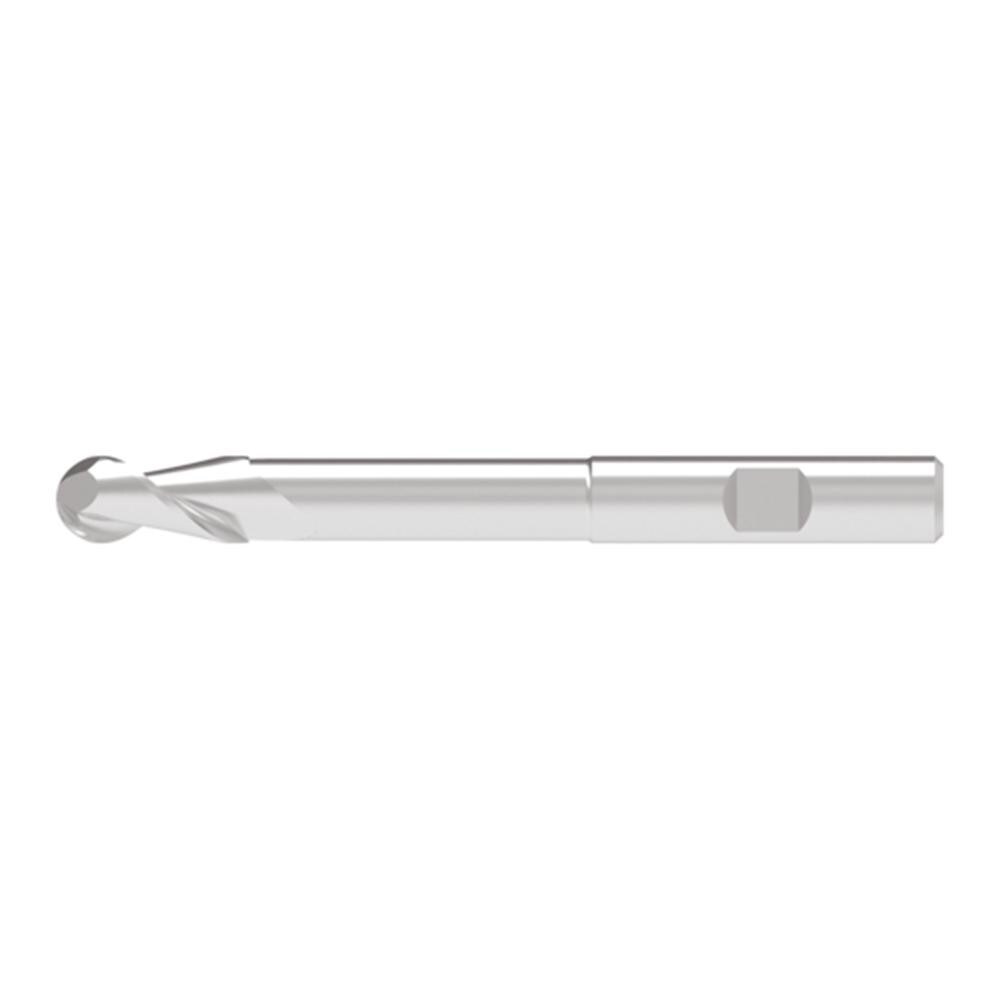Ball End Mills; Mill Diameter (Decimal Inch): 0.3200 ; Mill Diameter (mm): 8.00 ; Number Of Flutes: 2 ; End Mill Material: Solid Carbide ; Length of Cut (mm): 22.0000 ; Shank Diameter (mm): 8.0000