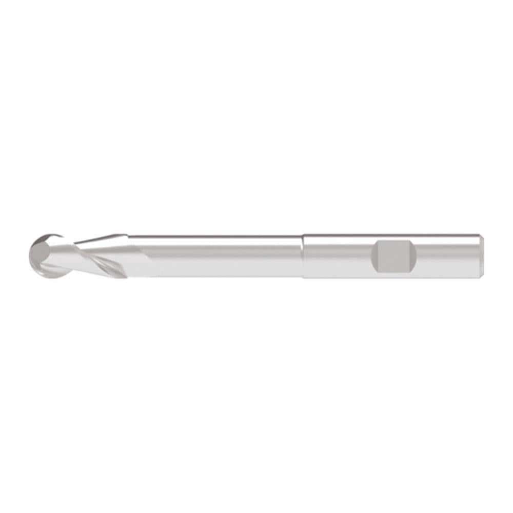 Ball End Mills; Mill Diameter (Decimal Inch): 0.6400 ; Mill Diameter (mm): 16.00 ; Number Of Flutes: 2 ; End Mill Material: Solid Carbide ; Length of Cut (mm): 30.0000 ; Shank Diameter (mm): 16.0000