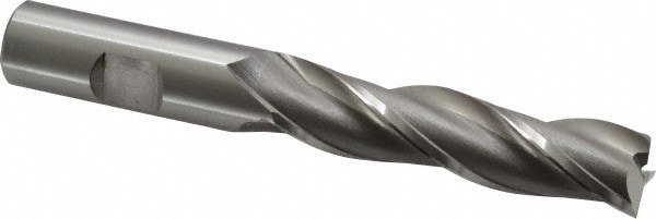 Square End Mill: 5/8'' Dia, 2-1/2'' LOC, 5/8'' Shank Dia, 4-5/8'' OAL, 3 Flutes, Cobalt