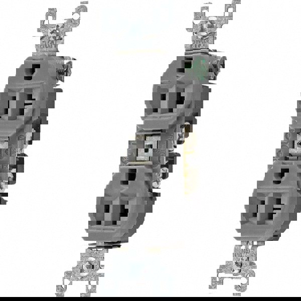 Straight Blade Duplex Receptacle: NEMA 5-20R, 20 Amps, Grounded