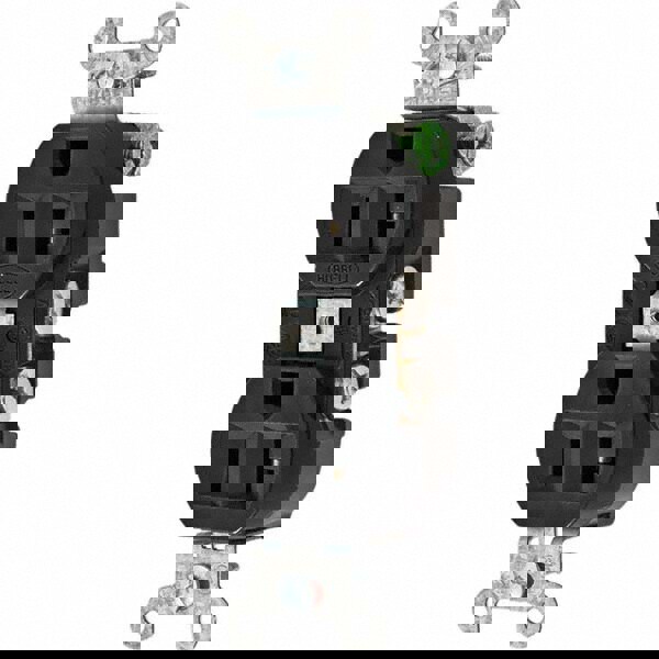 Straight Blade Duplex Receptacle: NEMA 5-20R, 20 Amps, Self-Grounding