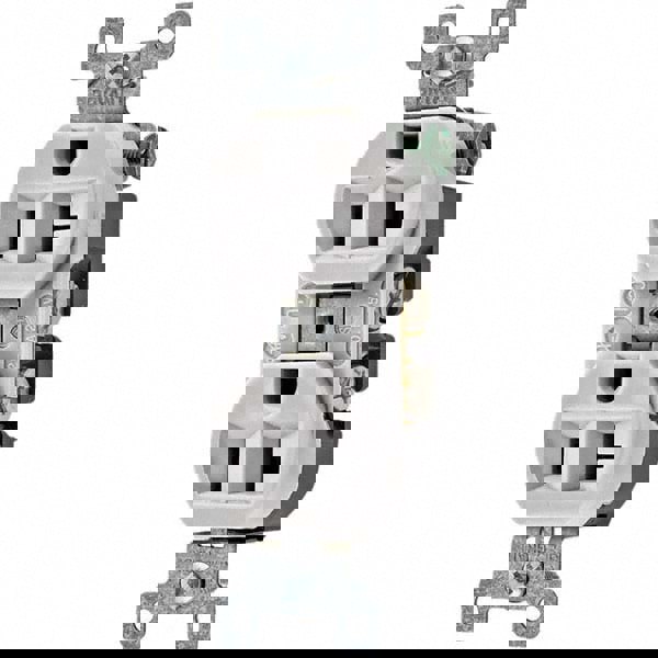 Straight Blade Duplex Receptacle: NEMA 5-20R, 20 Amps, Grounded