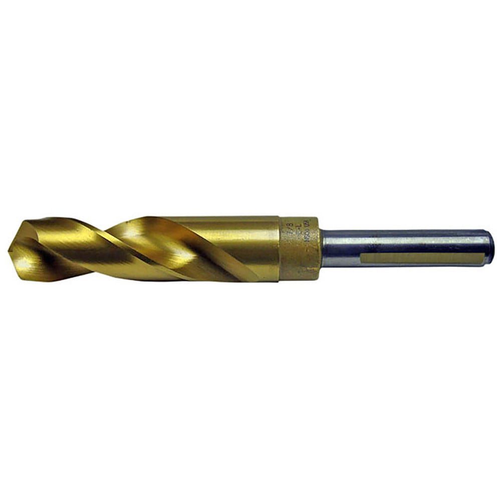 Reduced Shank Drill Bit: 25/32'' Dia, 1/2'' Shank Dia, 118 , Cobalt