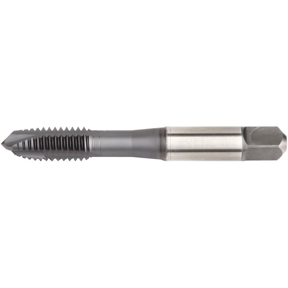 Spiral Point Tap: #8-36 UNF, 2 Flutes, Plug Chamfer, H2 Class of Fit, High-Speed Steel-E, Black Oxide Coated