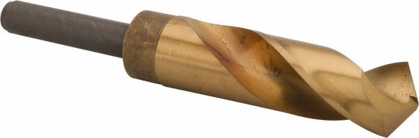 Reduced Shank Drill Bit: 1'' Dia, 1/2'' Shank Dia, 118 , Cobalt