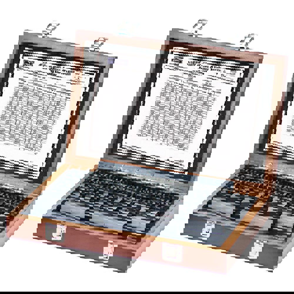 Gage Block Set: 0.05 to 4'' Range, 81 Pc, Steel