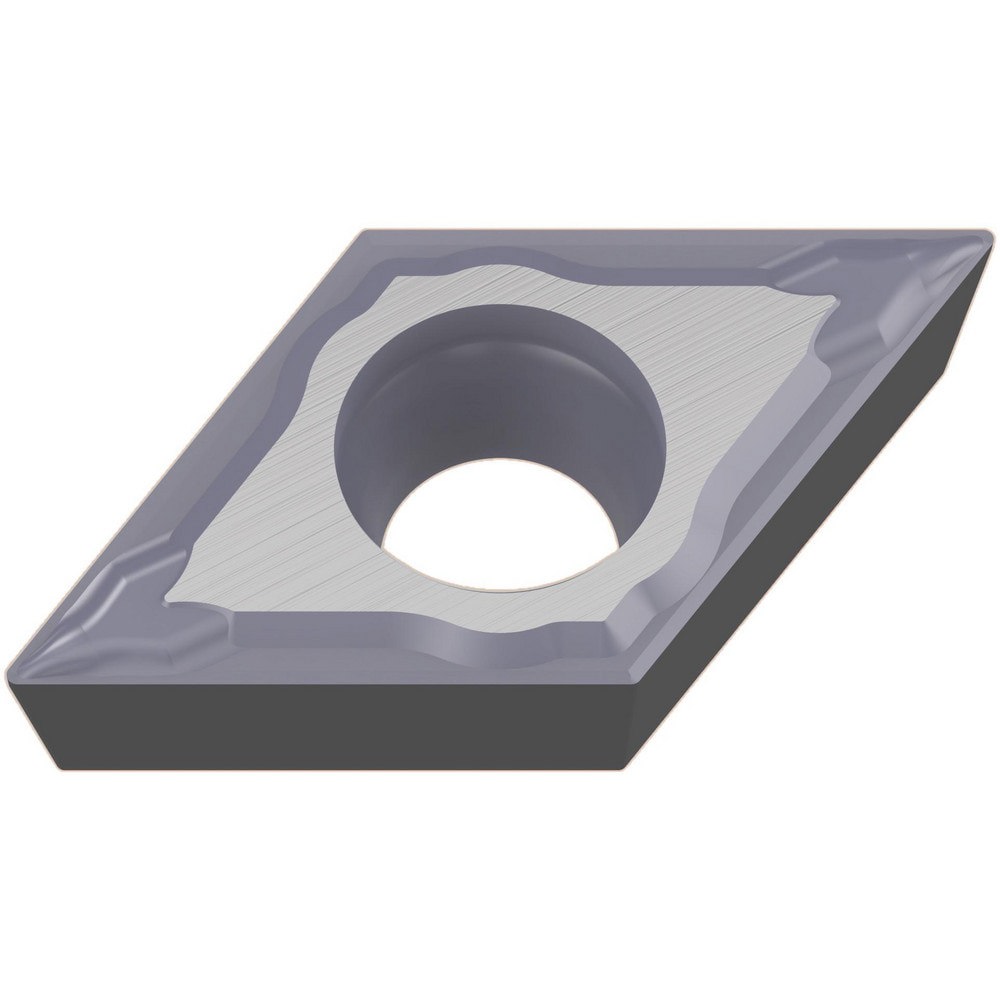 Turning Inserts; Relief Angle: 7.000 ; Insert Style: DCMT ; Corner Radius (mm): 0.80 ; Corner Radius (Inch): 1/32 ; Corner Radius (Decimal Inch): 0.0312 ; Included Angle: 55.00