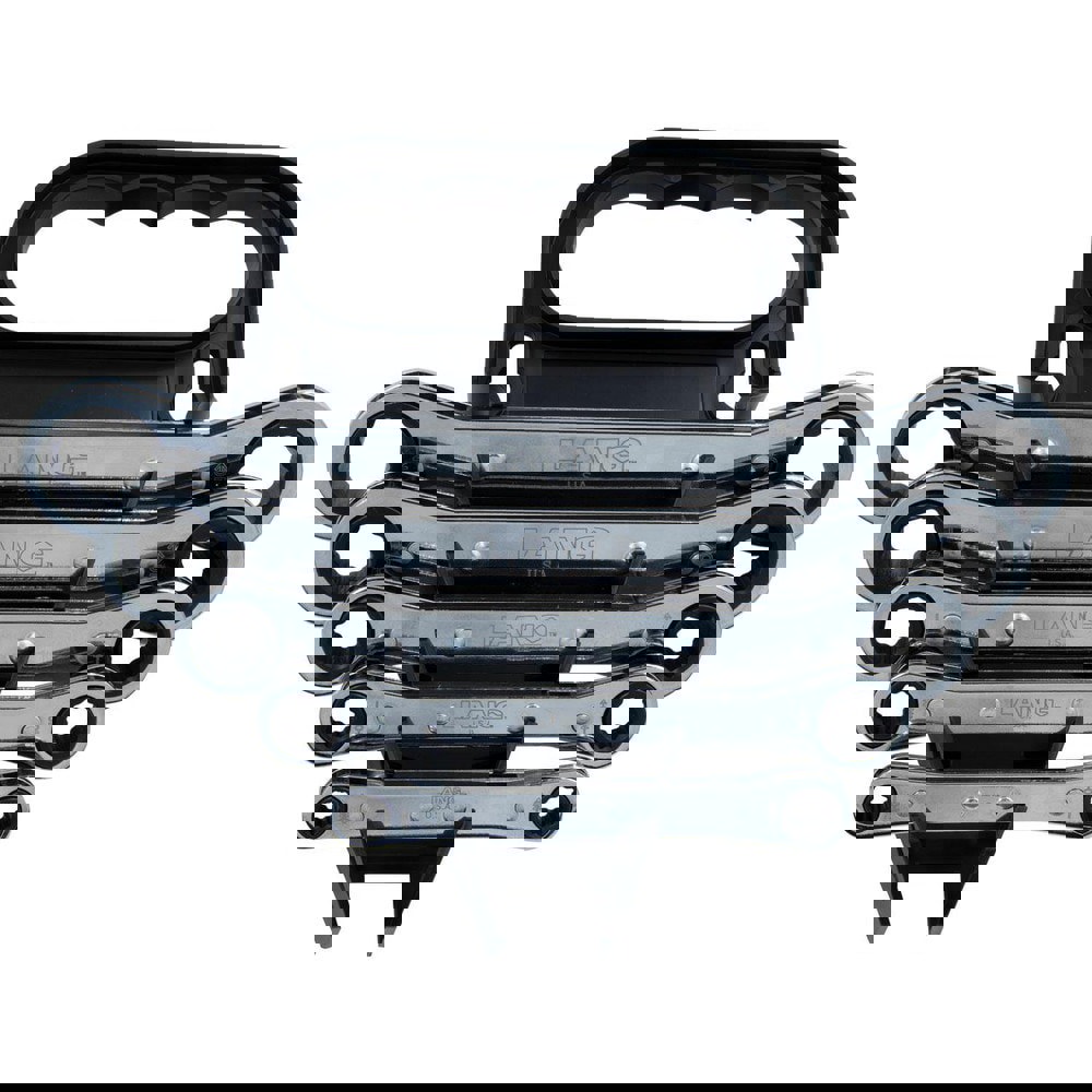 Ratcheting Box Wrench Set: 5 Pc, 1/2 x 9/16