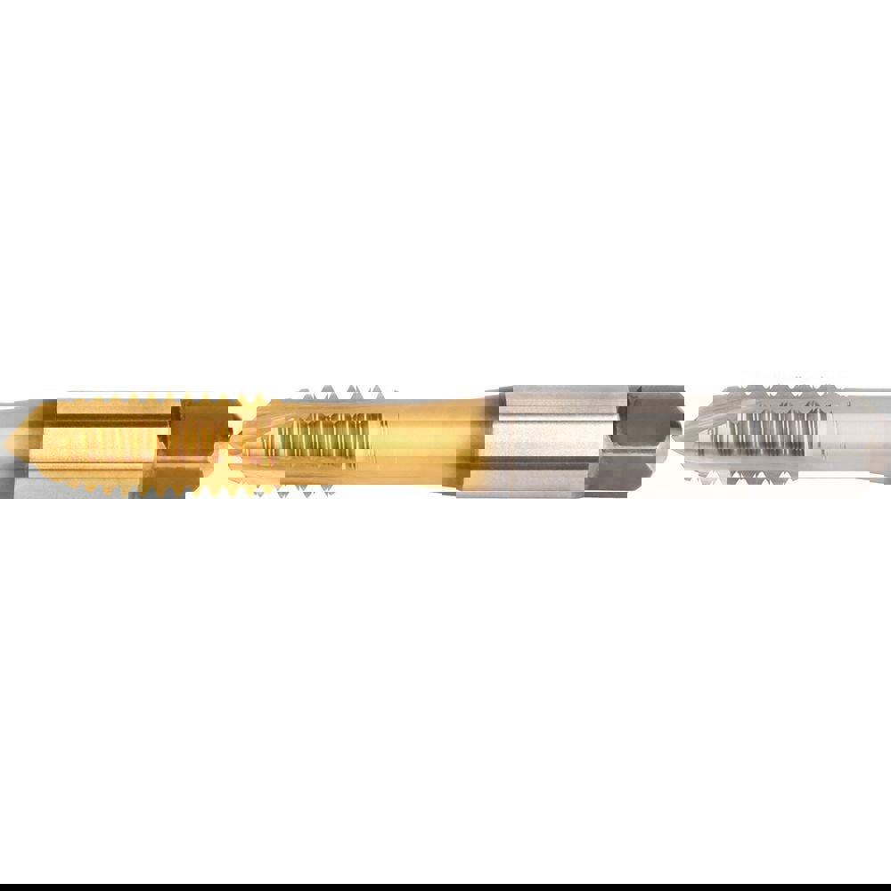 Spiral Point Tap: M10x1.5 Metric, 3 Flutes, Plug Chamfer, 6H Class of Fit, High-Speed Steel-E, Bright/Uncoated